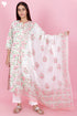 Bizzy Lizzy Kurta And Pant Set With Kota Dupatta In Block Print